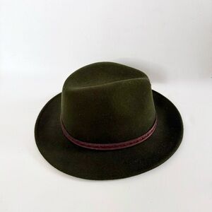 Overland Wool Green Explorer Fedora Wide Brim
